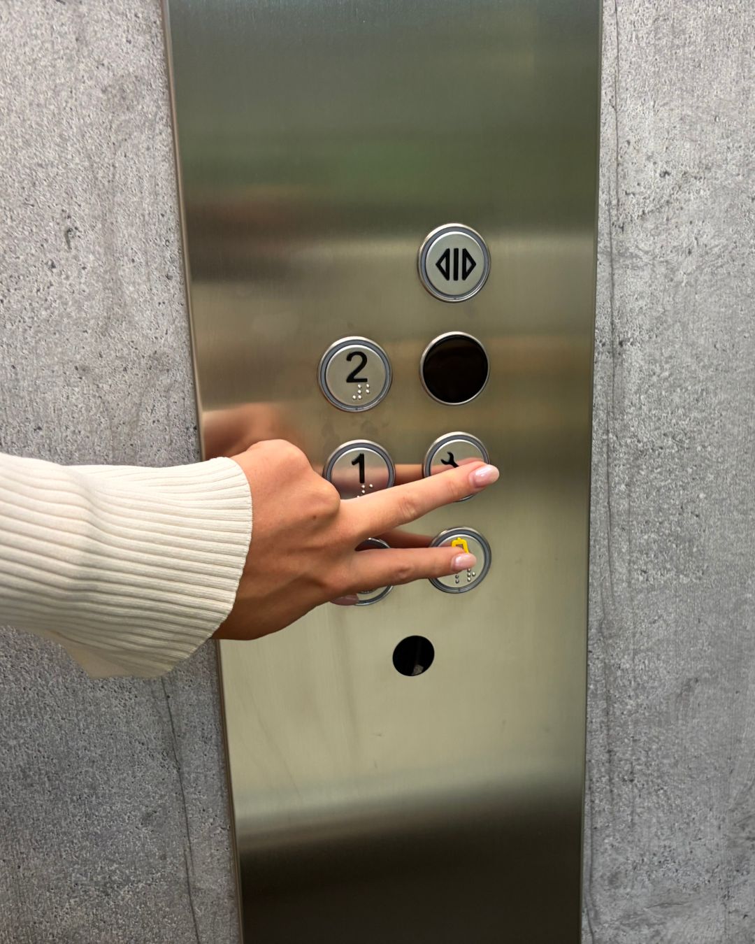 Elevator Boutique in-cabin control panel with In Cabin Self Rescue button