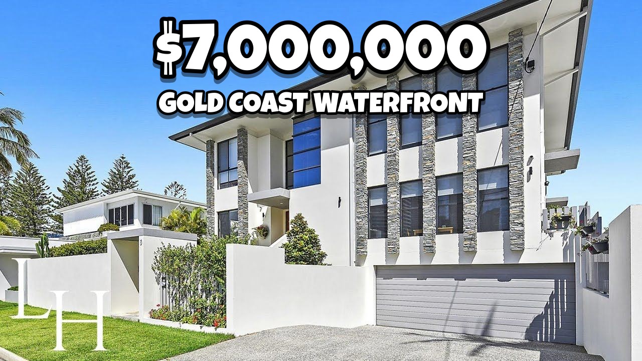 $7,000,000 Gold Coast waterfront home with a home elevator and private beach